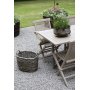 Spisegruppe Salt, gr teak: Slagbord inkludert 4 stk. Salt stoler i gr teak