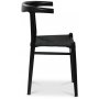 Spisegruppe Smokey rundt spisebord 120 cm inkl 4 Berit spisestol - Grfarget eik/svart