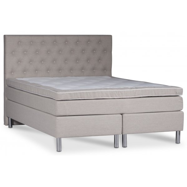 Hilton kontinentalseng med 5-soners lommesystem - Beige seng 180x200 cm