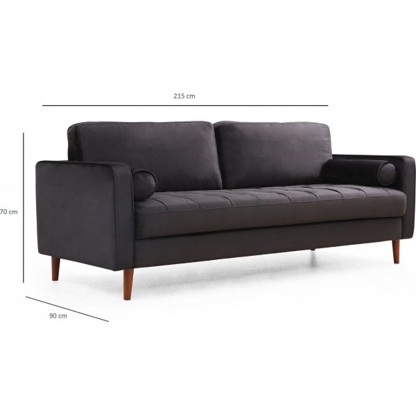 Roma 3-seters sofa - Svart Roma 3-seters sofa - Svart