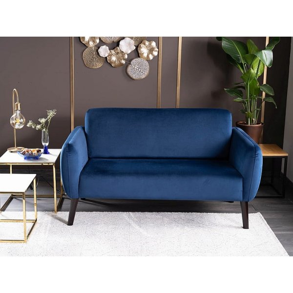 Elsa 2-seters sofa - Blå fløyel Elsa 2-seters sofa - Blå fløyel