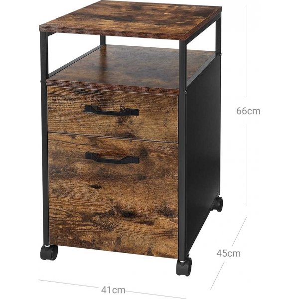 Belmont arkivskap - Brun/svart Belmont arkivskap - Brun/svart