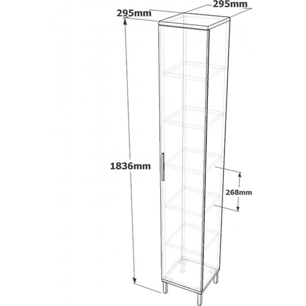 Vogue skap 3 - Brun/antrasitt