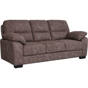 3-seters sofa i brun mikrofiber - Albert 3-seters sofa i brun mikrofiber - Albert