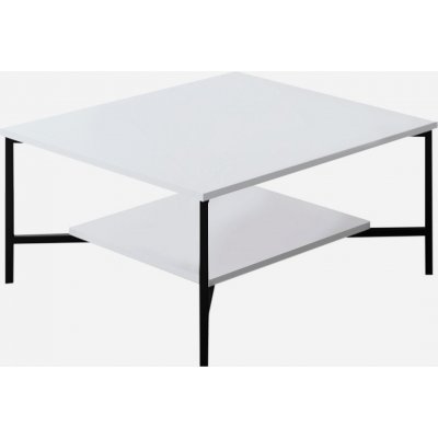 Erki sofabord 80 x 80 cm - Hvit/svart