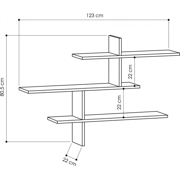 Leono vegghylle - Antrasitt