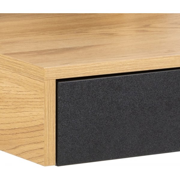 Reece skrivebord | datamaskinbord - eik/svart (100 cm)