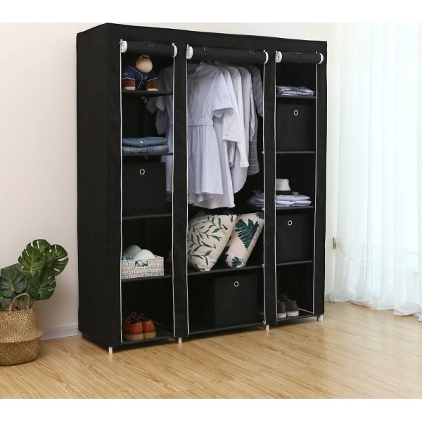 Prescott garderobe 150 x 175 cm - Sort Prescott garderobe 150 x 175 cm - Sort
