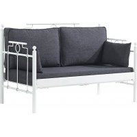 Hampus 2-seters utesofa - Hvit/antrasitt Hampus 2-seters utesofa - Hvit/antrasitt