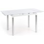 Aldona spisebord 96-142 cm - Hvit/krom
