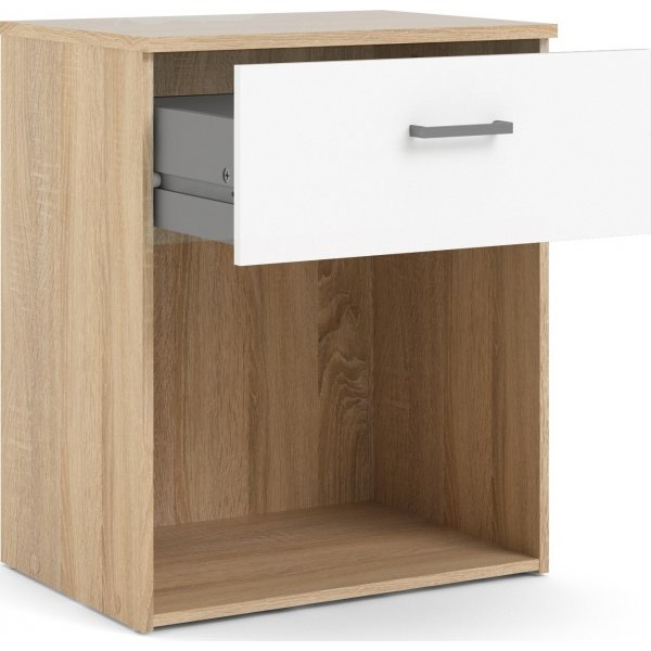 Space nattbord - Eik/hvit Space nattbord - Eik/hvit