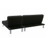 Sovesofa med divan i svart flyel