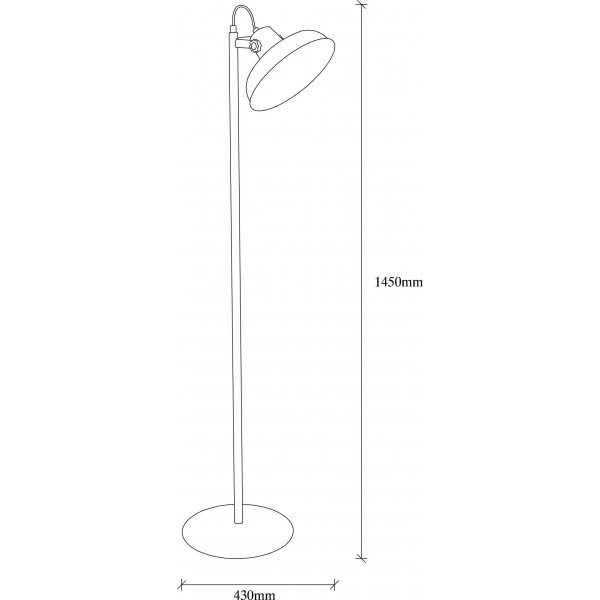 Like gulvlampe 7 - Svart/gull