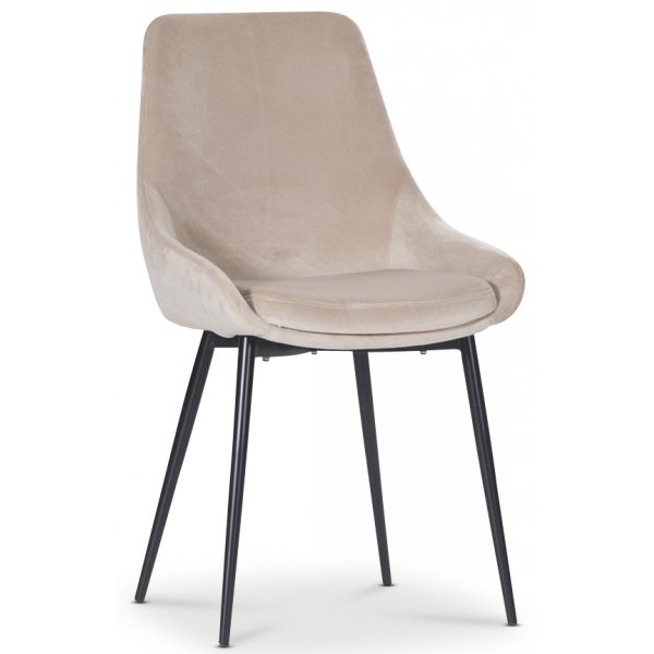 Plaza spisegruppe, marmorbord med 4 st Theo fløyelstoler - Beige/Hvit/Svart Plaza spisegruppe, marmorbord med 4 st Theo fløyelstoler - Beige/Hvit/Svart