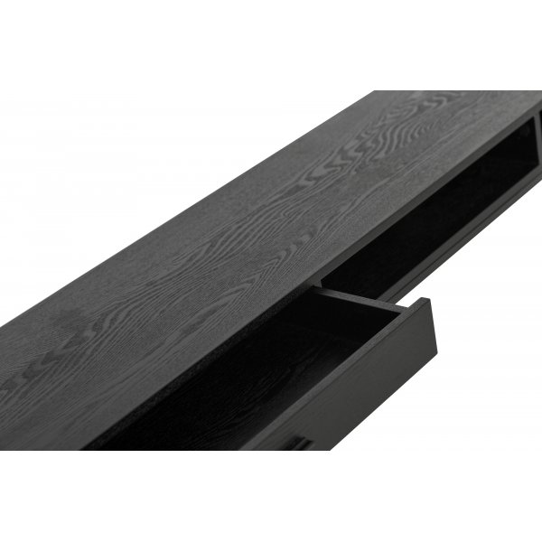 Regal mediabenk 180 cm - Sort ask finer Regal mediabenk 180 cm - Sort ask finer