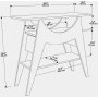 Ese sidebord 100 x 35 cm - Hvit/valntt