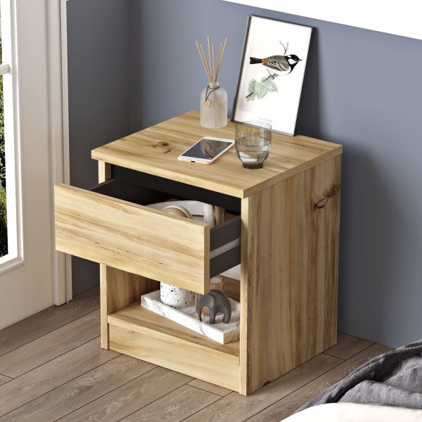 Luvio nattbord 26 - Eik/svart