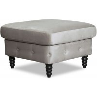 Ashford chesterfield fotskammel - Gråbeige fløyel Ashford chesterfield fotskammel - Gråbeige fløyel