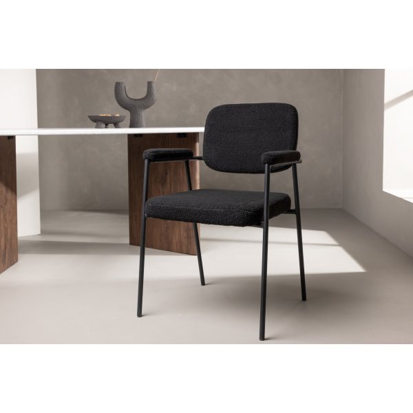 Gårsdagens spisestol - Sort boucle Gårsdagens spisestol - Sort boucle