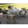 Spisegruppe Aster: Rundt bord 112 cm med 4 lenestoler
