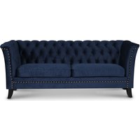 Chesterfield Liverpool 2-seter sofa - Blå fløyel Chesterfield Liverpool 2-seter sofa - Blå fløyel