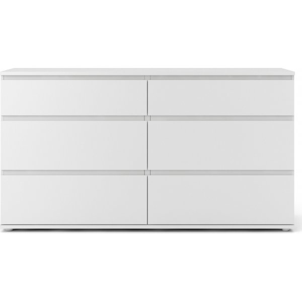 Nova kommode med 6 skuffer - Hvit Nova kommode med 6 skuffer - Hvit