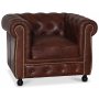 Chesterfield Old England lenestol - antikkbehandlet skinn
