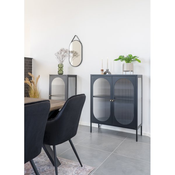 Adelaide glassskap 90x110 cm - Sort Adelaide glassskap 90x110 cm - Sort