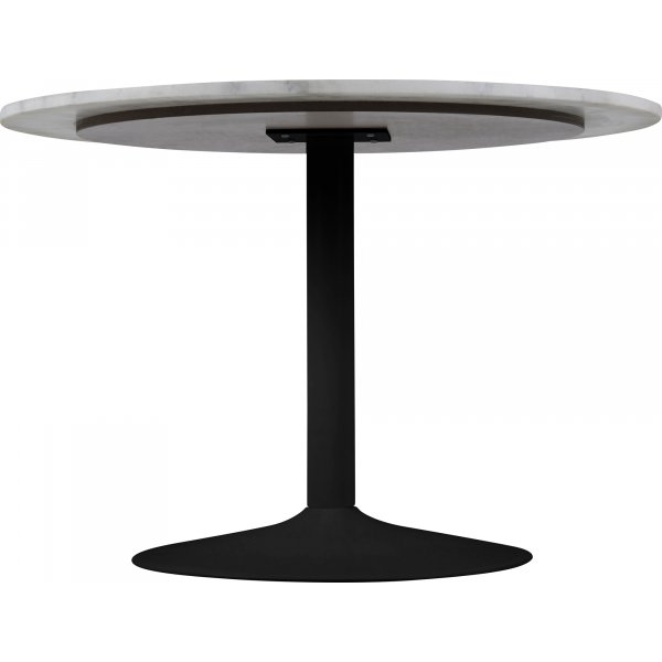 Tarifa spisebord 110 cm - Hvit marmor/sort