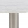 Corby salongbord 80 cm - Hvit/nikkel