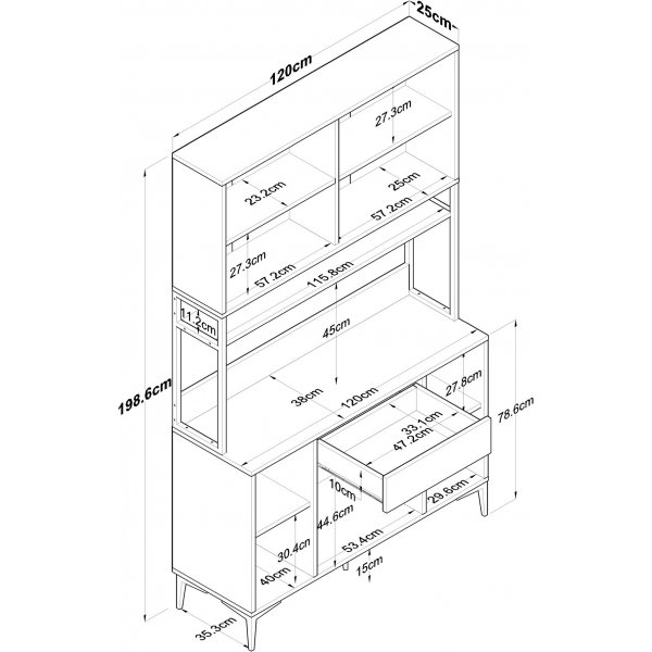 Jericho skap 127 - Hvit Jericho skap 127 - Hvit