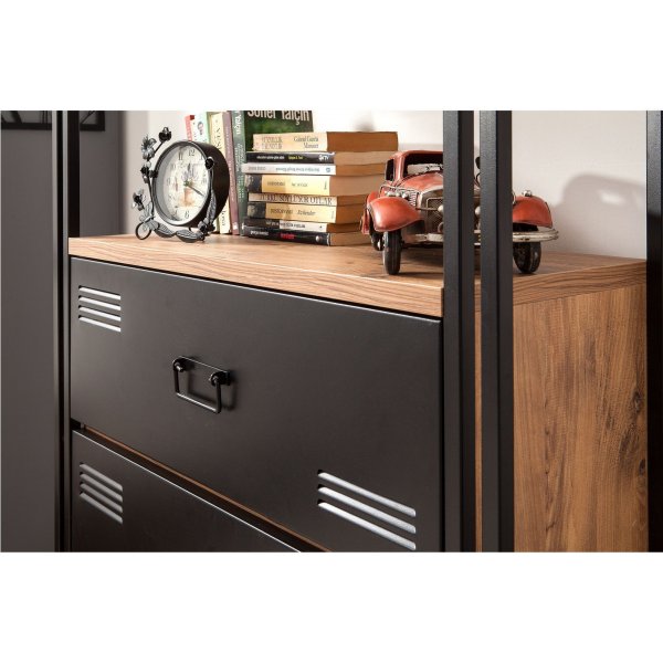 Cosmo Cortex bokhylle - Furu/svart