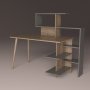 Uzay skrivebord 141,8x60 cm - Antrasitt/valntt