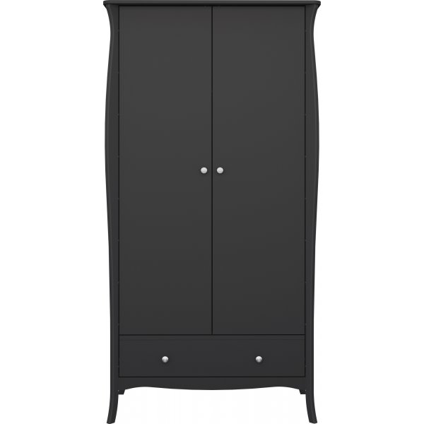 Barokk garderobe med 2 dører - Kaffe Barokk garderobe med 2 dører - Kaffe