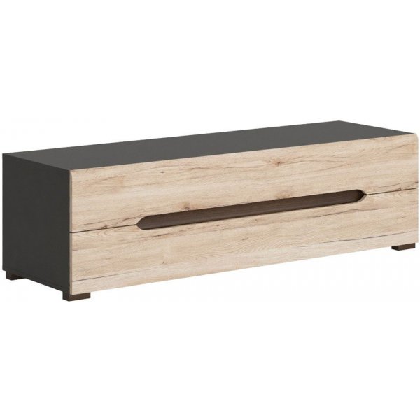 Brynolf mediabenk - Grå/eik Brynolf mediabenk - Grå/eik