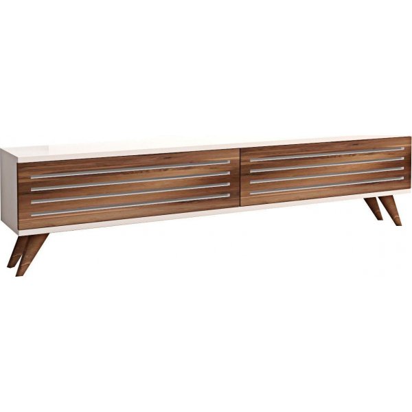 Hill mediebenk - Valnøtt/hvit Hill mediebenk - Valnøtt/hvit