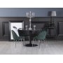 Plaza spisegruppe, marmorbord med 4 st Plaza flyelstoler - Grnn/Gr/Svart
