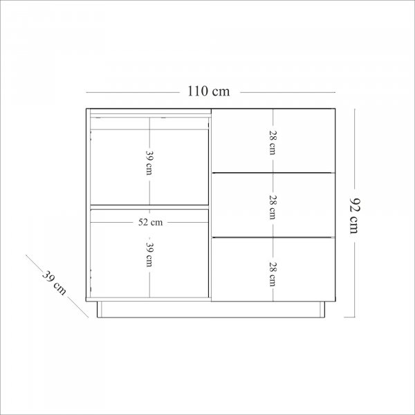 Lody skap 110 cm - Tre Lody skap 110 cm - Tre