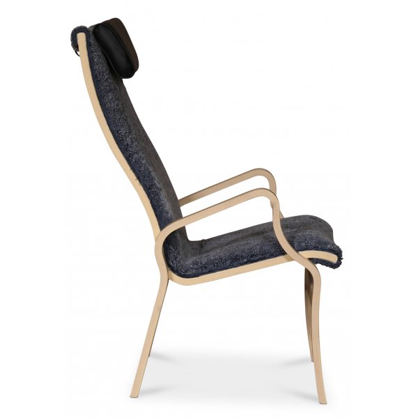 Bern lenestol i grått saueskinn - Whitewash bok Bern lenestol i grått saueskinn - Whitewash bok