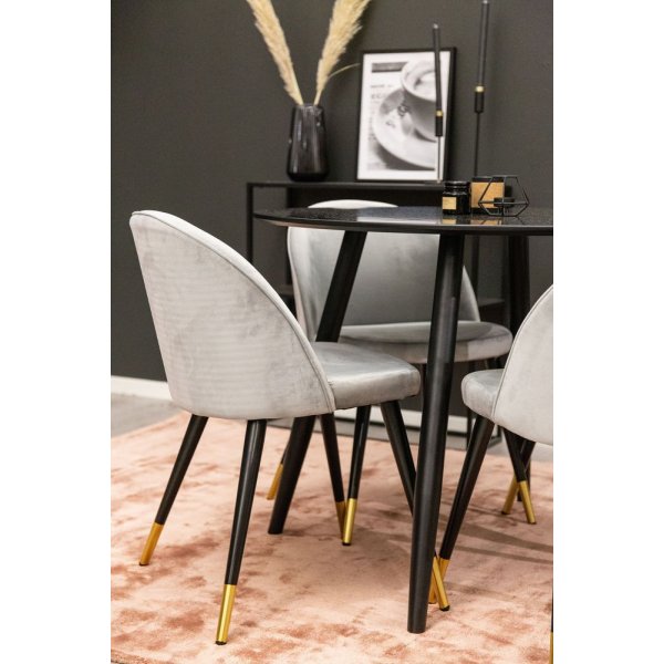 Spisestol Zeus - Messing / Lysegr Flyel