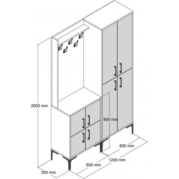 Berlin gangm�bel, ba - Hvit
