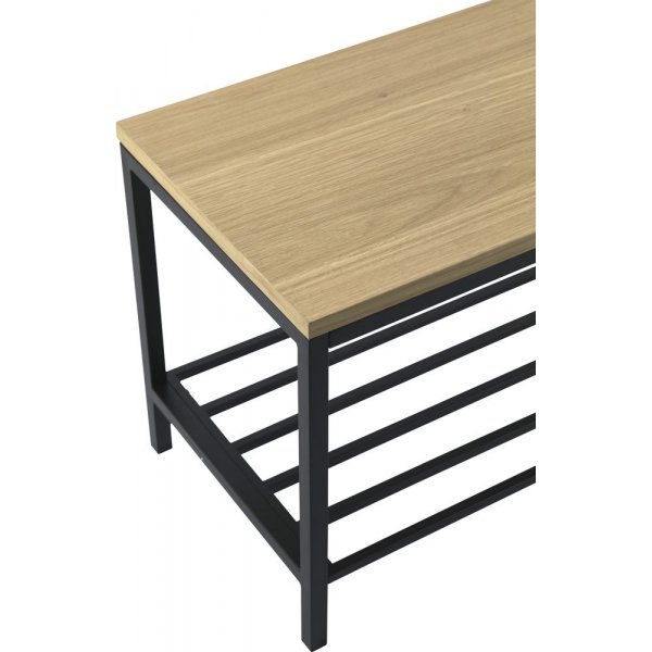 Sigurd skohylle - Eik/svart Sigurd skohylle - Eik/svart