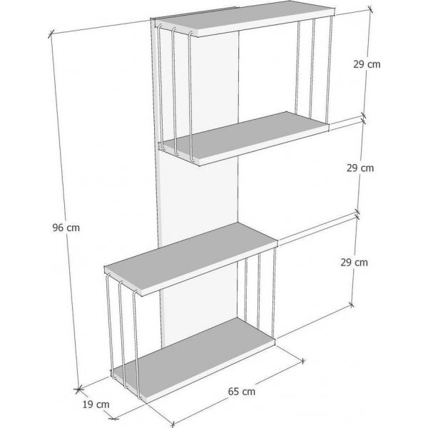 Destan vegghylle - Hvit Destan vegghylle - Hvit