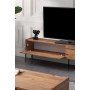 Beskar TV-benk - Furu/svart
