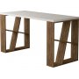 Honey skrivebord - Hvit/mrk eik
