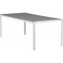 Spisegruppe med 6 stoler og spisebord 205 x 90 cm gr/hvit - Copacabana