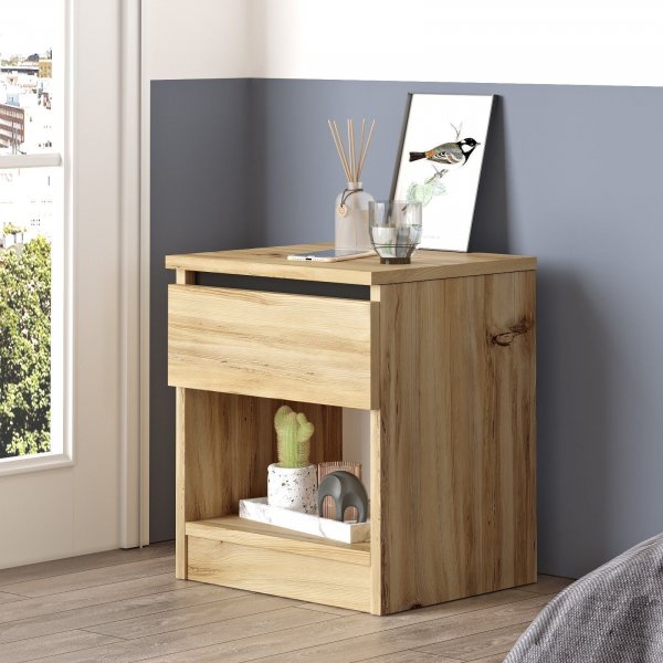 Luvio nattbord 26 - Eik/svart