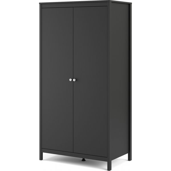 Madrid garderobe med 2 dører - Sort Madrid garderobe med 2 dører - Sort