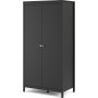 Madrid garderobe med 2 drer - Sort