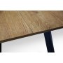Freddy spisebord 170x95 cm - Oljet eikefinr/svart metall